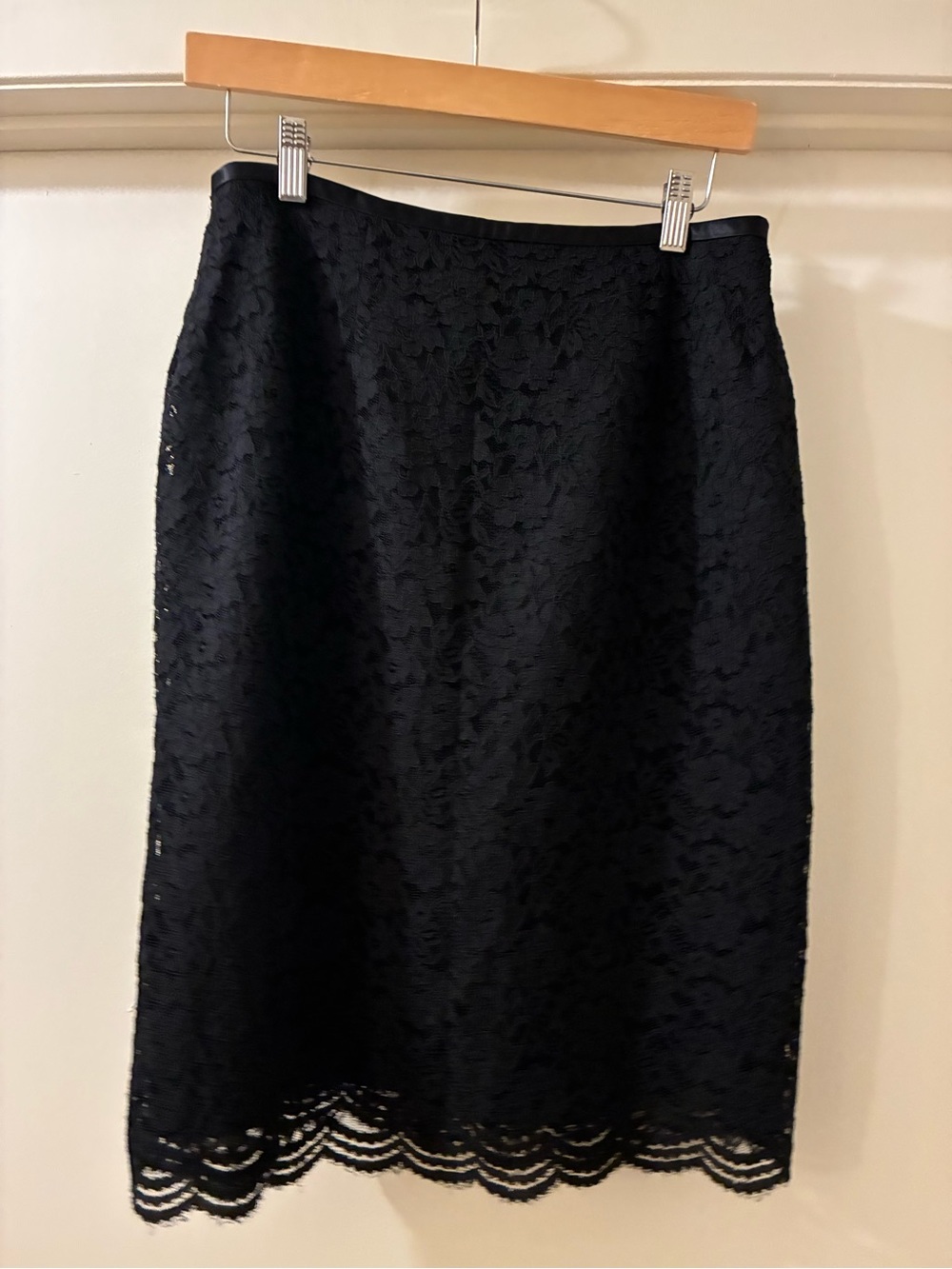 Charter Club Black Lace Pencil Skirt